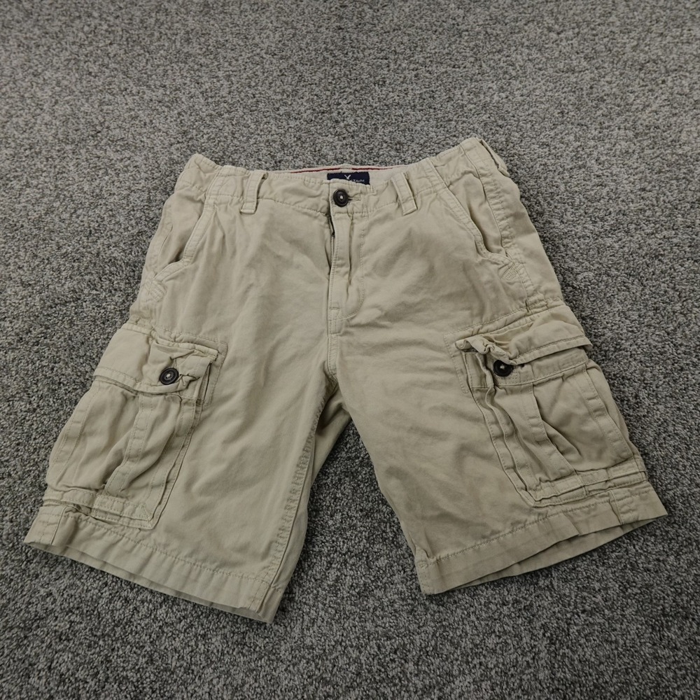 American Eagle Shorts Mens 28 Beige AE3 Classic Cargo Military Hiking Skate Y2K
